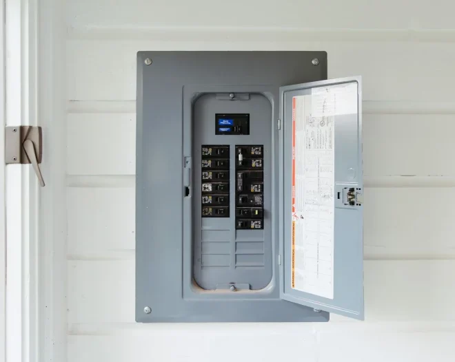 Completed electrical panel installation