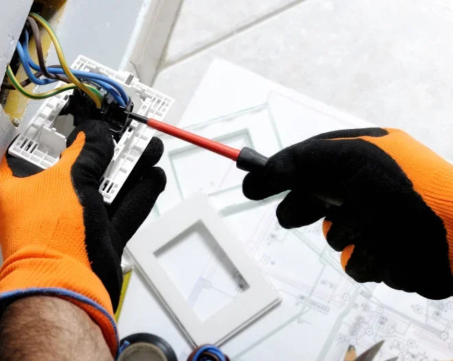 Completed electrical repair installation